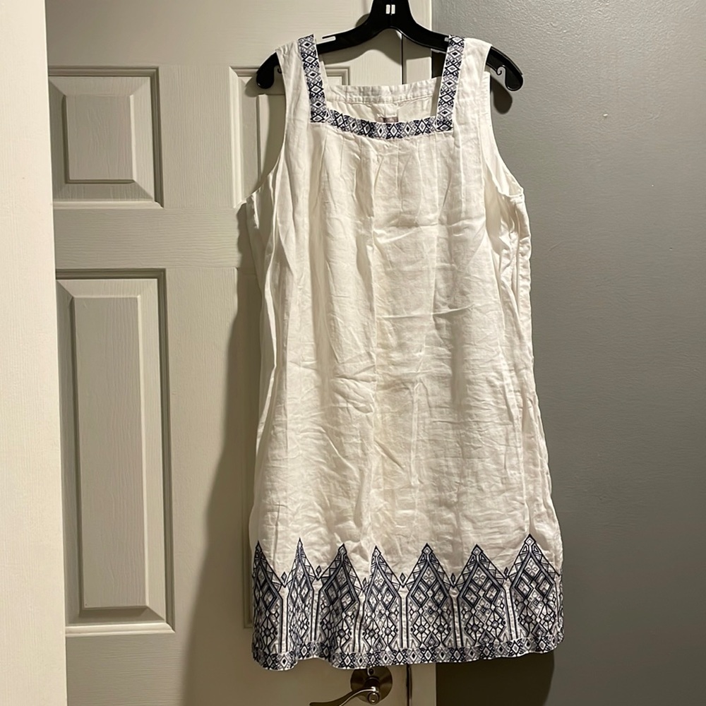 J.jill embroidered linen dress